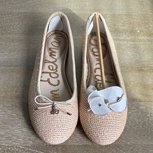 New Sam Edelman Women's Tan Woven Flats Sz 7